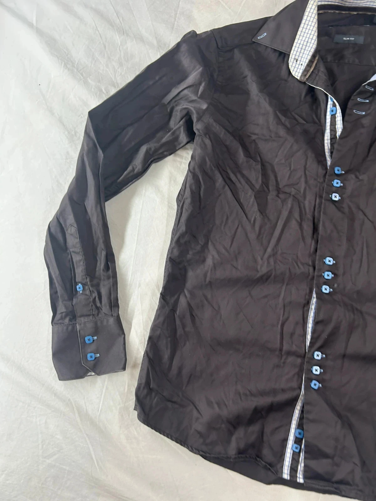 Black solid Devred slim fit shirt – photo 5